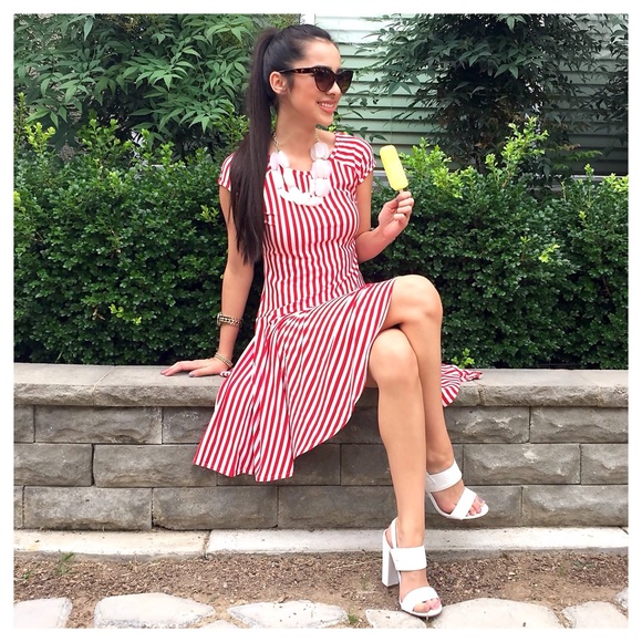 NWT Red/White Stripe Dress