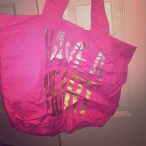 "PINK" beach bag both teal and pink color. Bundle!