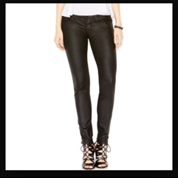 NWOT Waxed Black Skinny Jeans - Picture 1 of 4