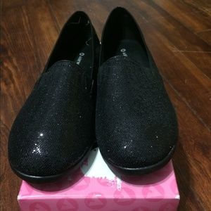 Black Sparkly Moc loafers