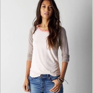 AEO Colorblock Baseball T-Shirt