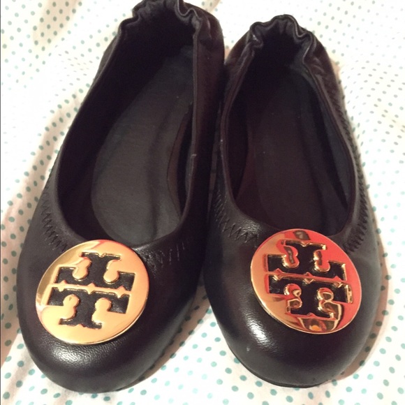 Tory Burch Leather Classic Reva Ballet Flats
