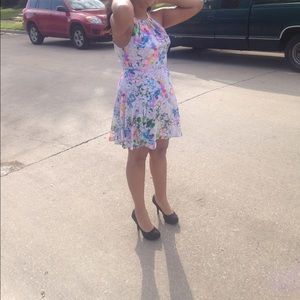 halter dress // floral dress