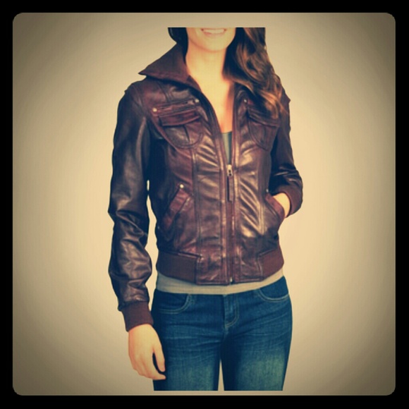 Authentic Brown Leather Jacket