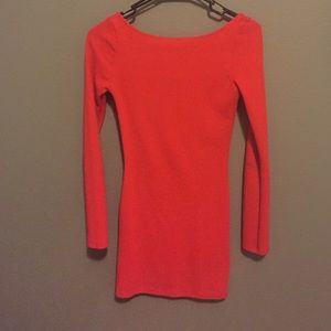 Red long sleeve dress