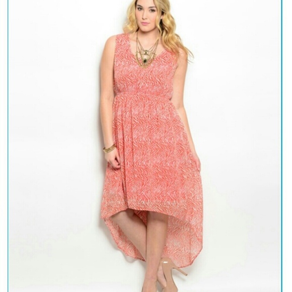 Red and White Maxi dress (plus size)