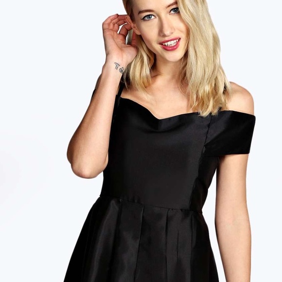 Black formal off the shoulder dress