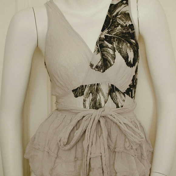 Topshop Wrap Drape Ballet Floral Print blouse