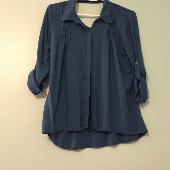 blue button down
