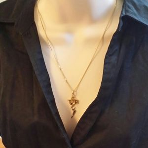 14kt TCB charm and 14kt 20 inch box chain
