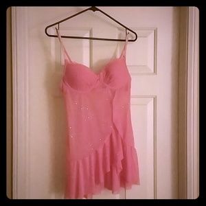 Pink sequined lingerie / bra-top
