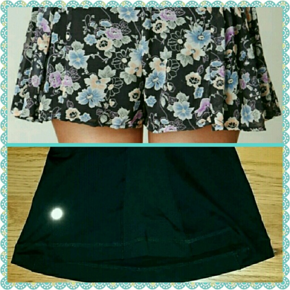 Free People Pants - SOLD FREE PEOPLE LULU Skort Navy Floral shorts