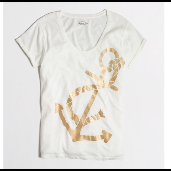 J. Crew Metallic Anchor Tee