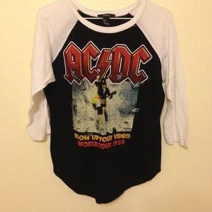 Comfy/loose ACDC baseball T!