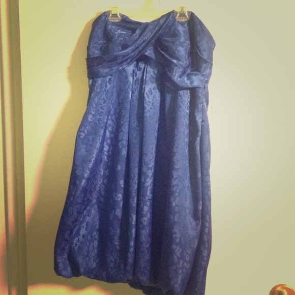 Forever 21 blue strapless dress