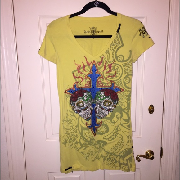 Rebel Spirit tight yellow shirt or shirt dress