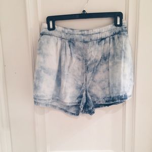 Acid Wash Flowy Shorts