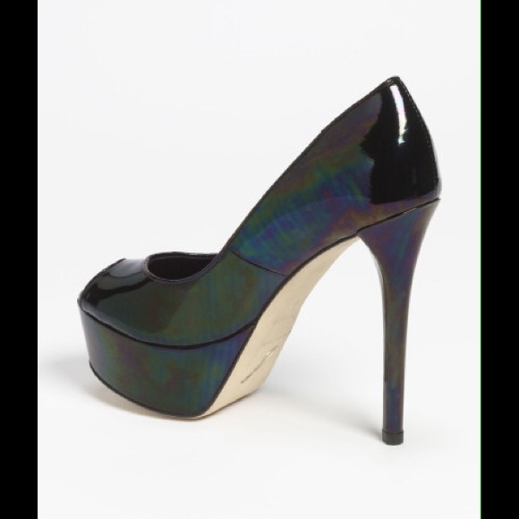 B Brian Atwood Iridescent Peep-toe Pump - Picture 4 of 4