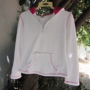 SO Kohl’s White Fleece Blanket Pullover Sweater