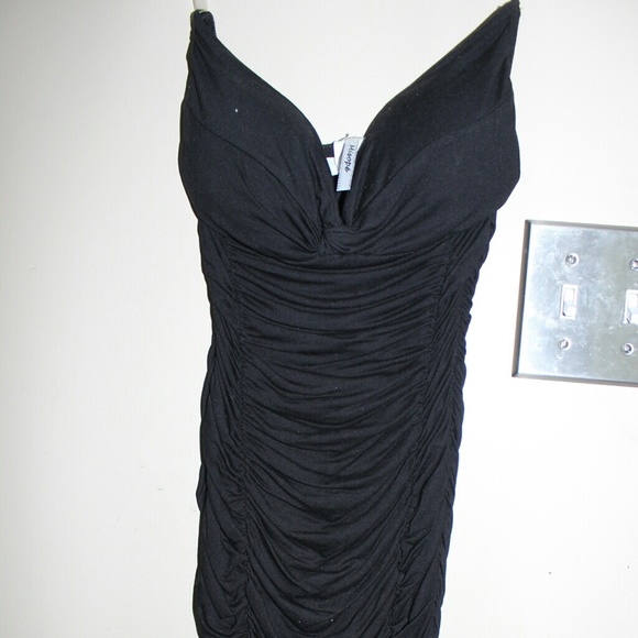 Black ruched scrunch dress