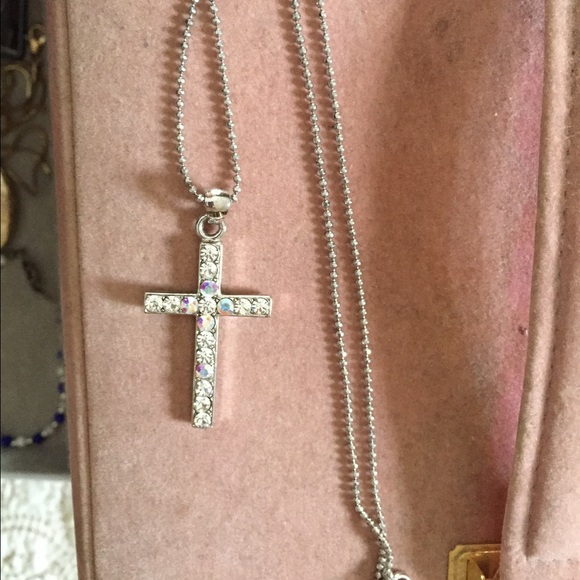 Sterling silver cross necklace