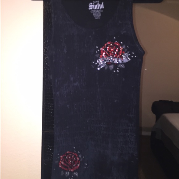 SOLD🚫Black Ribbed Tank Top🚫 - Picture 3 of 4