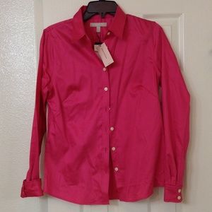 Dressy hot pink button down BR