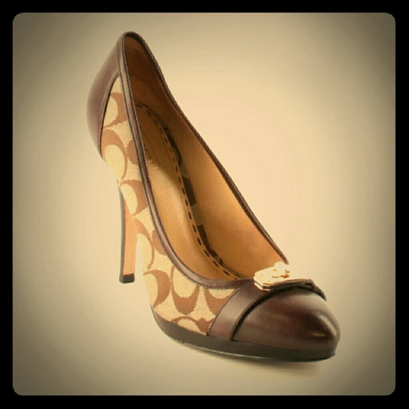 Coach Brown 4inc Heels