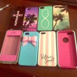 All casesfor iPhone 5 and 5s in great condition