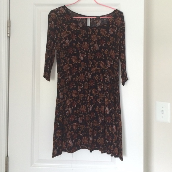 forever 21 fall patterned dress, size small
