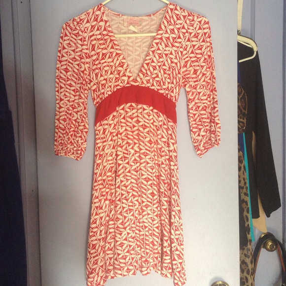PRICE DROPPED ⬇️‼️Red and White Shirt/ Dress - Picture 1 of 3