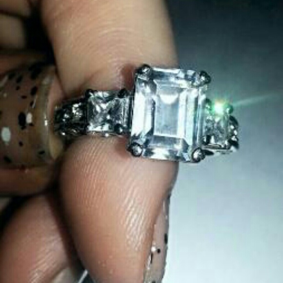 Swarovski Crystal .925 Silver Cocktail Ring