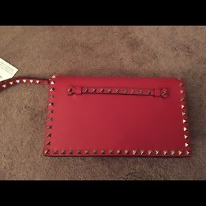 SOLD Brand new Valentino clutch in red leather