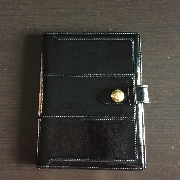 Black Coach Patent Leather agenda cover