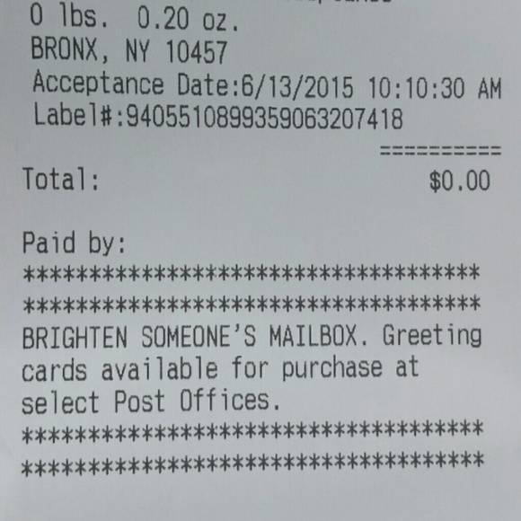 Shipping label