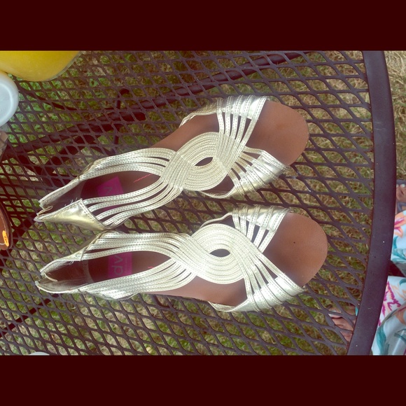 DV gold sandals