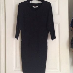 MM6 Maison Margiela 3/4 sleeve black dress