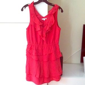 Madewell Eliot ruffle red dress size 4