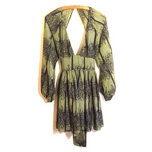 100% Silk Anthropologie mini sheath dress