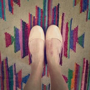 dusty pink patent Lucky flats