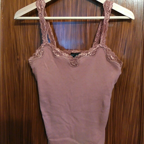 VS Dusty Rose lace tank top