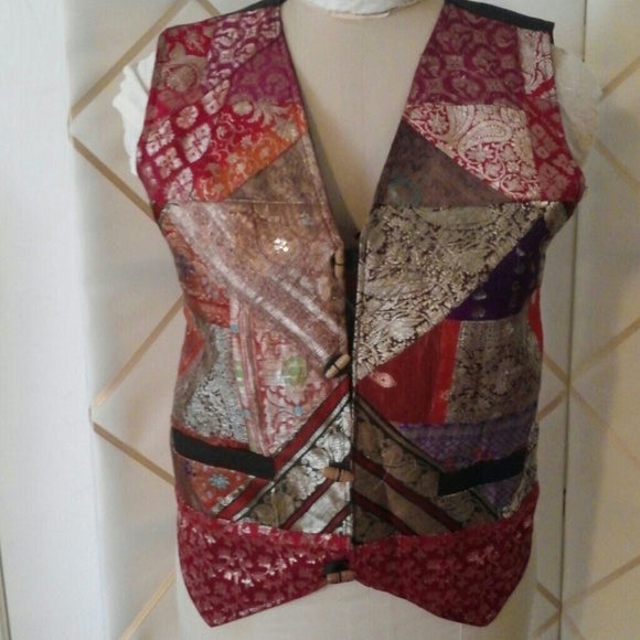 Metallic fabric vest - Picture 1 of 3