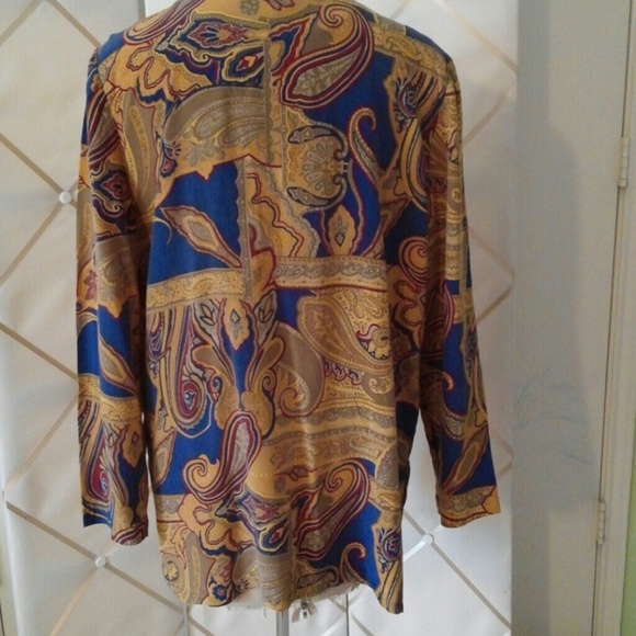 Paisely slik blouse - Picture 3 of 4