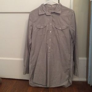 Long J Crew denim/chambray shirt