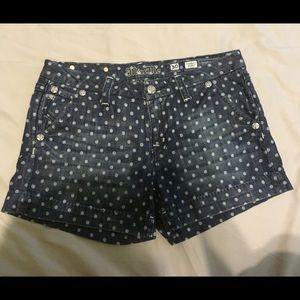Miss Me Polk-a-dot denim shorts NWOT