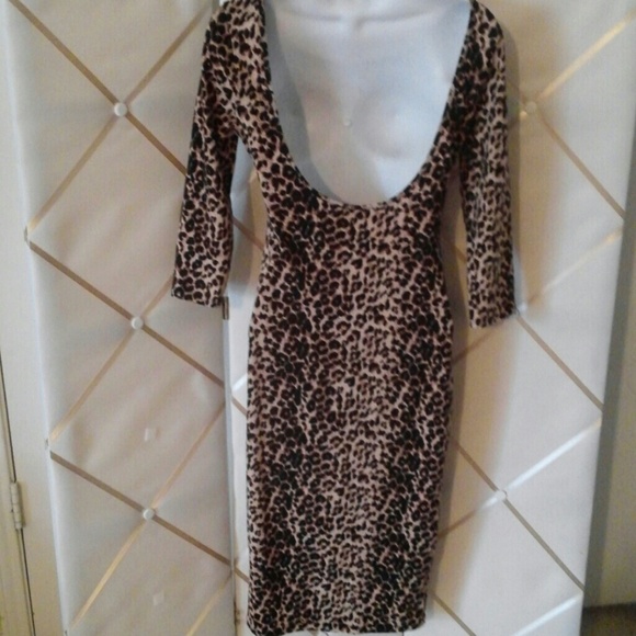 Leopard print stretch dress 💜 - Picture 2 of 2