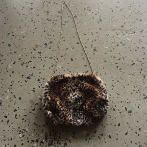 nasty gal leopard fur purse