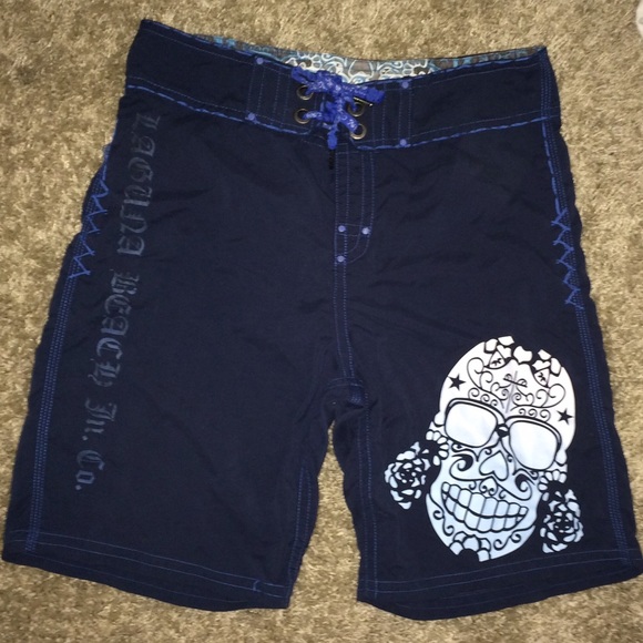 LAGUNA BEACH co board swim SHORTS trunks 34 skull