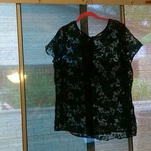 Flirty sheer floral top