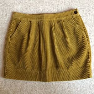 Old Navy dark khaki colored corduroy skirt